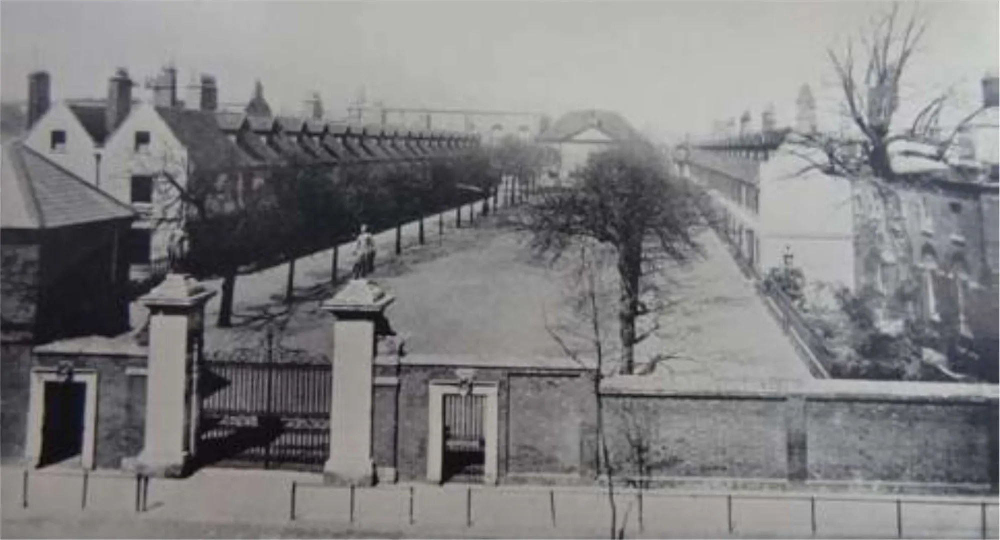 The historic gates of Christ's Hospital, Hertford