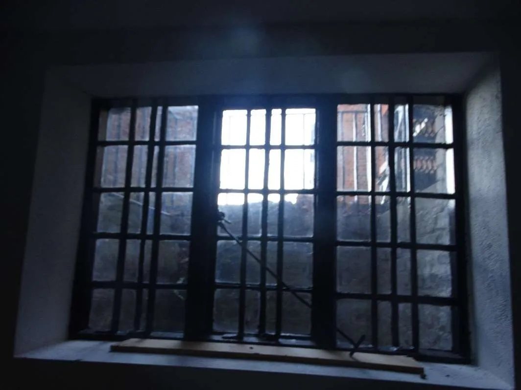 Eighteenth-century timber casement with later cast-iron glazing bars